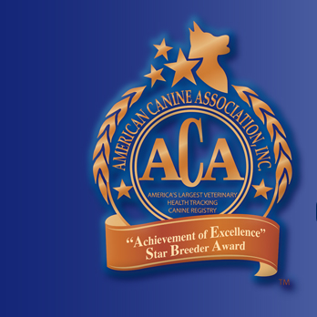 The American Canine Association ( ACA ) Star Breeder Program Raises the Bar For Dog Breeders in America.